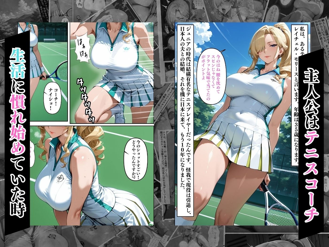 サンプル画像4:人妻ですが雌でした〜イきたくないのにに醜顔アクメ テニスコーチが醜態晒した日〜(Uスタス) [d_655452]