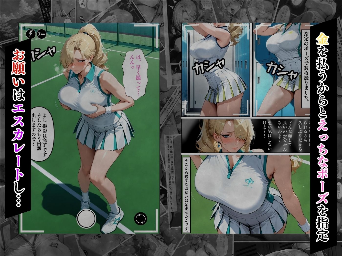 サンプル画像6:人妻ですが雌でした〜イきたくないのにに醜顔アクメ テニスコーチが醜態晒した日〜(Uスタス) [d_655452]