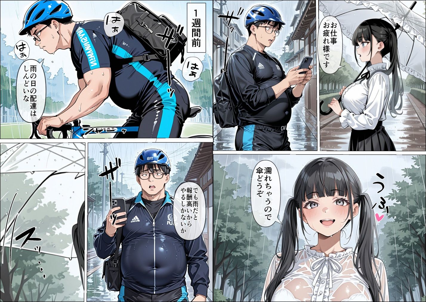 サンプル画像3:Ub●rの配達先で推しコンカフェ嬢が彼氏とヤってた話(ピココミック) [d_656063]