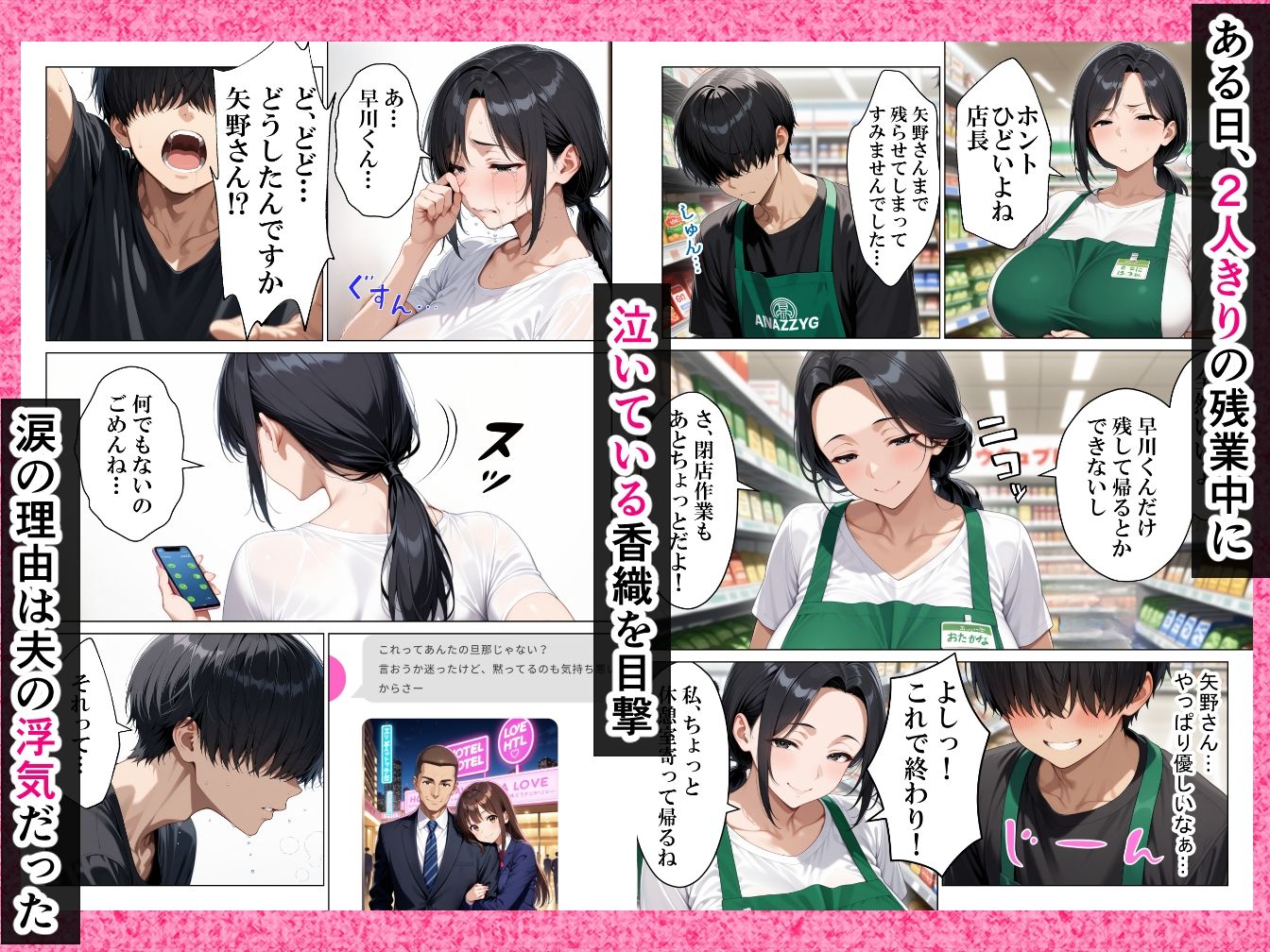 サンプル画像3:本気で好きになったバイト先の人妻を寝取って壊れるまで中出しセックスした話(りんごパイ) [d_656094]