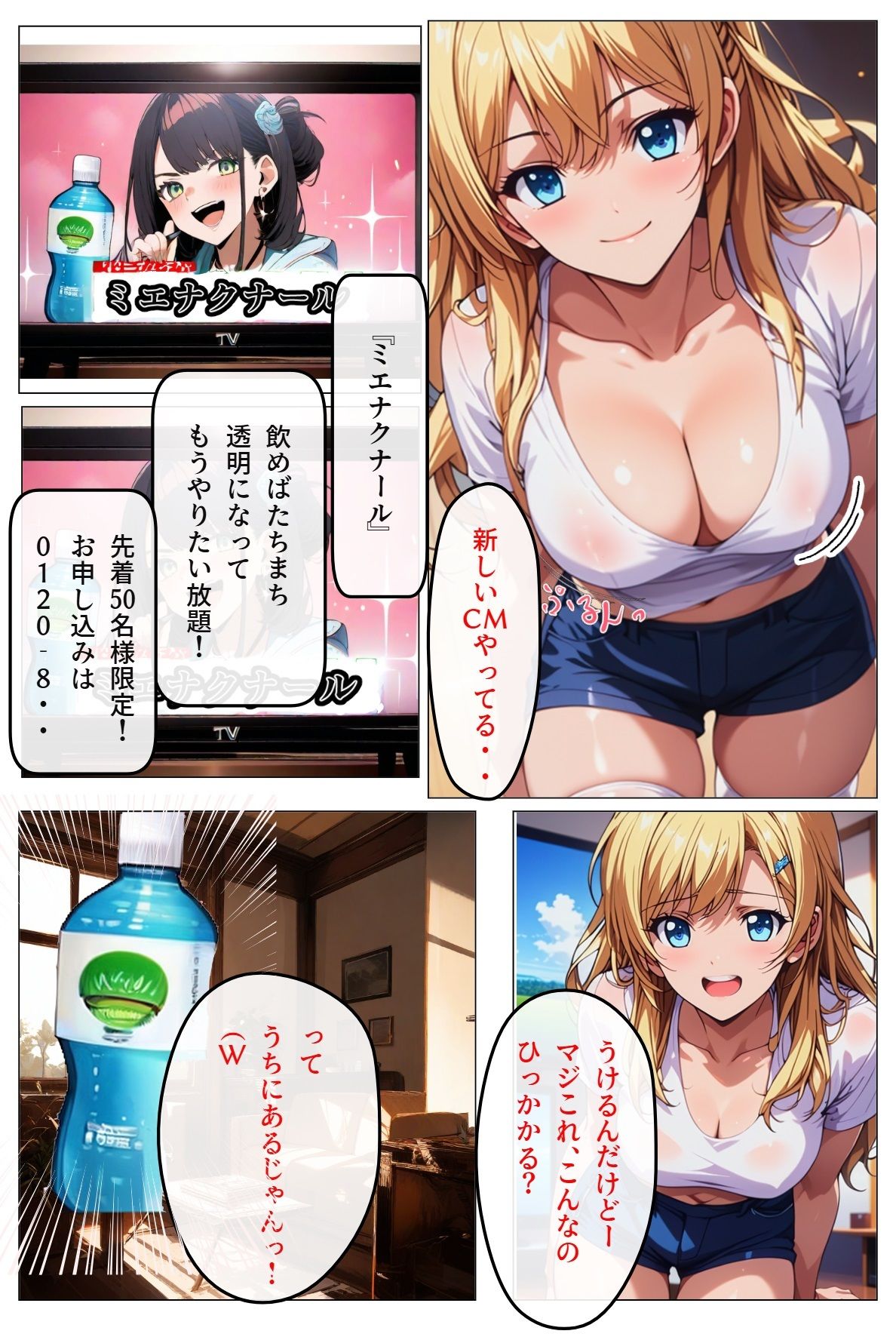 サンプル画像2:女の子が透明人間になったらする事(さまよゆもい) [d_656146]