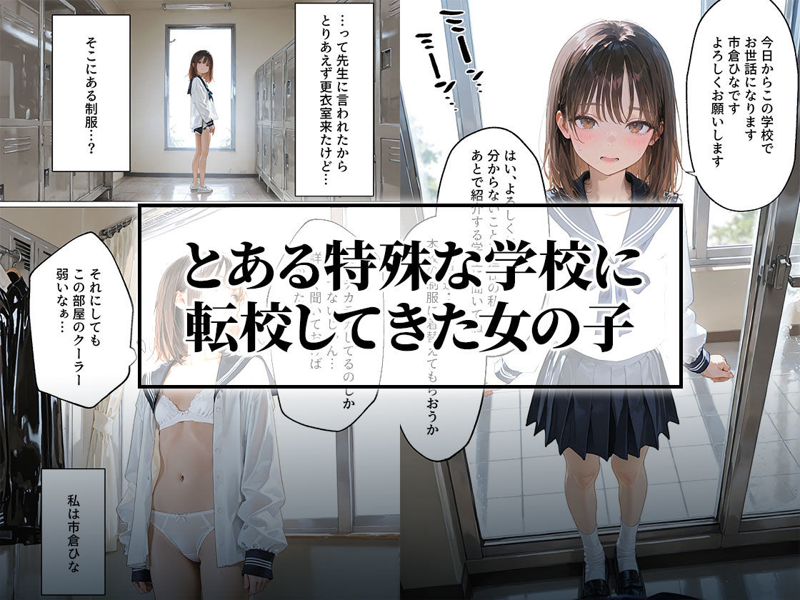 護謨学院『ラバーセーラー服着用レッスン』細身の女子生徒を包むボディスーツと滲む汗が滴る学生服 画像2