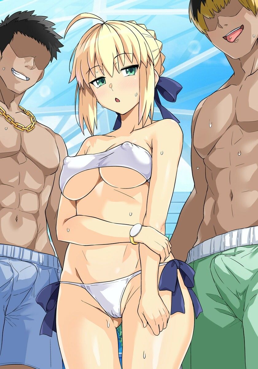 セイバーさん ヤリモクナンパ待ち プール編 （おまけミニCG集つき） 画像9