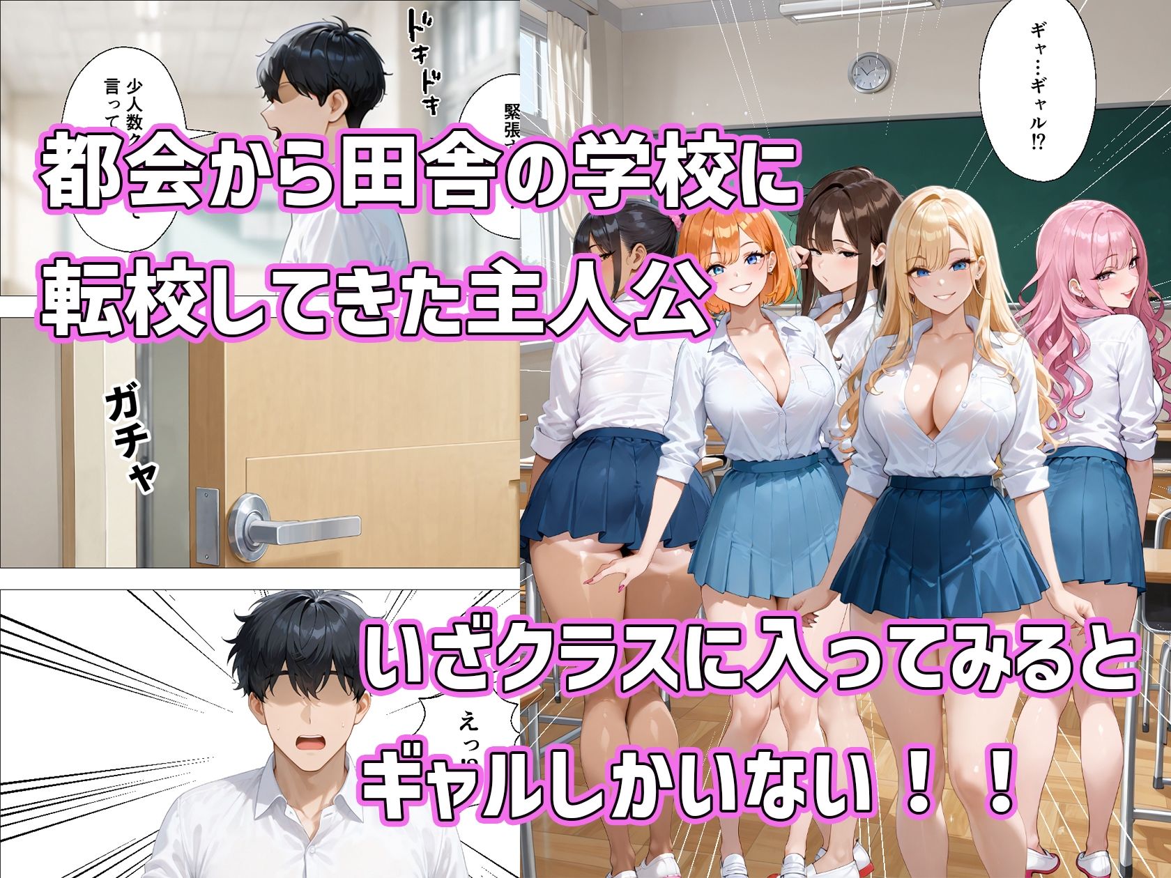 サンプル画像1:転校したらギャルしかいなかった話(ぱらだいす) [d_656883]