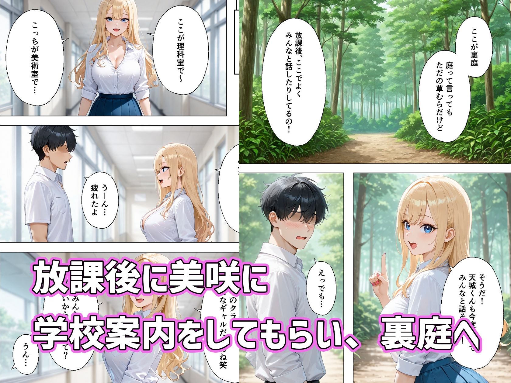 サンプル画像3:転校したらギャルしかいなかった話(ぱらだいす) [d_656883]