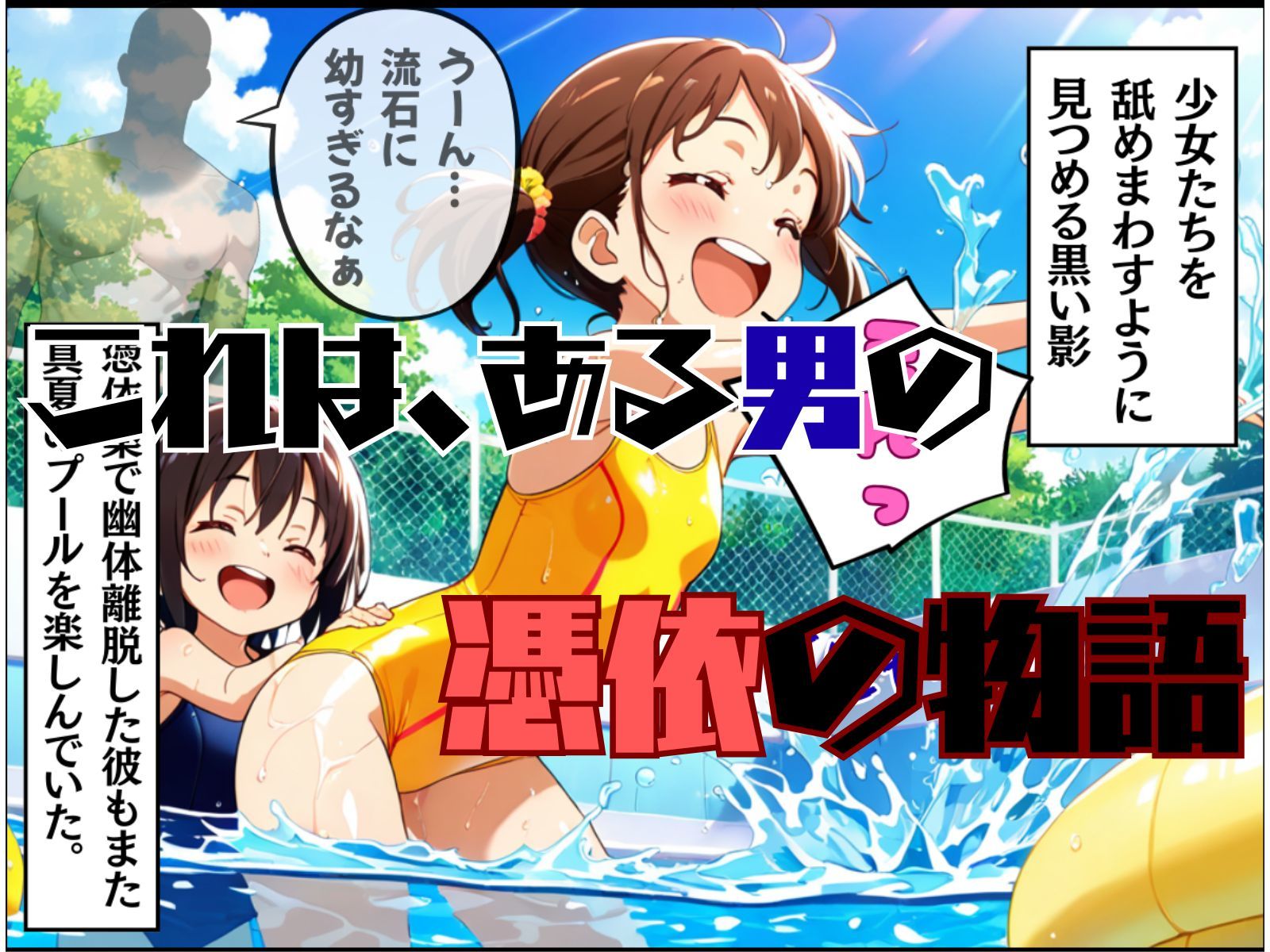 真夏のプールで・・・美女の体は俺のもの 画像1