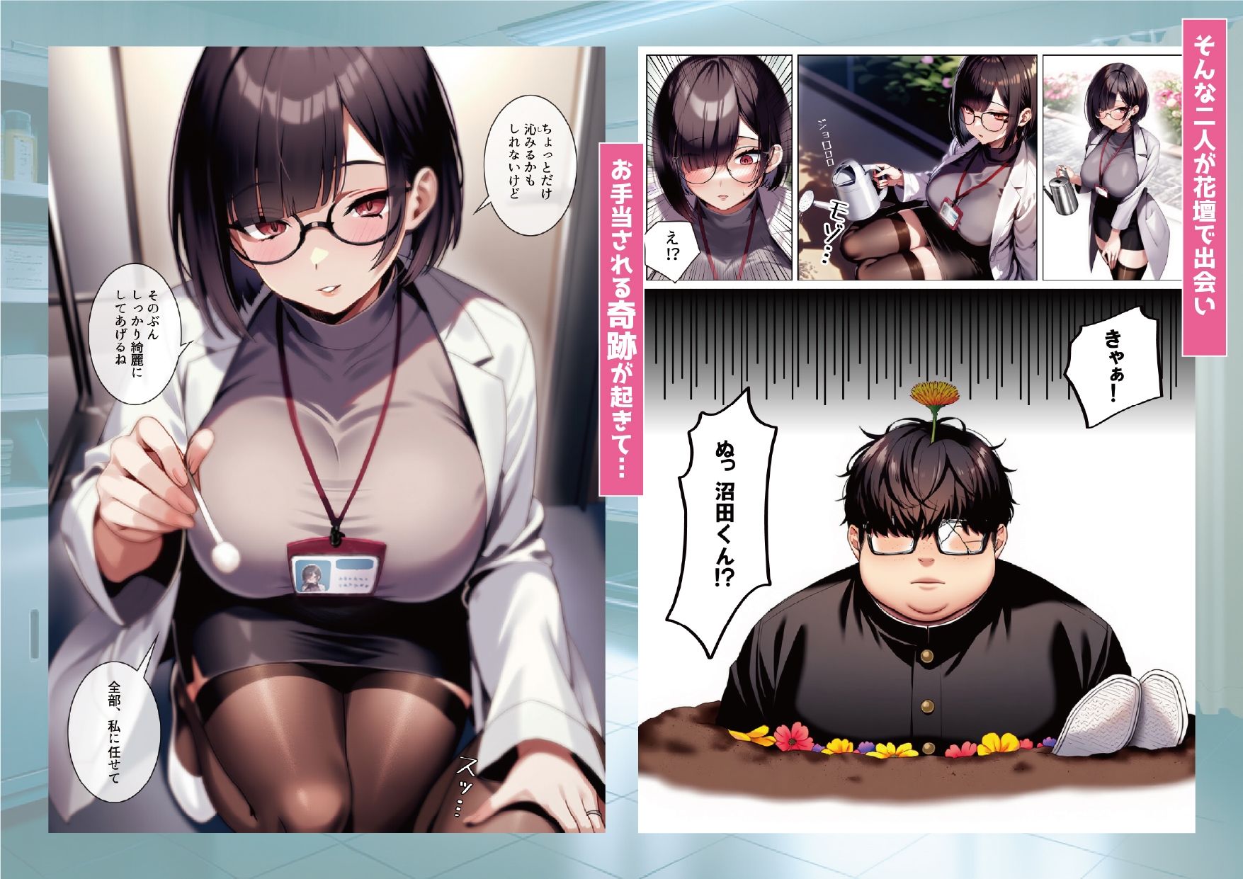 サンプル画像3:保健室の先生  治療と言われキモオタチンポで発情交尾(ストラボ) [d_657103]