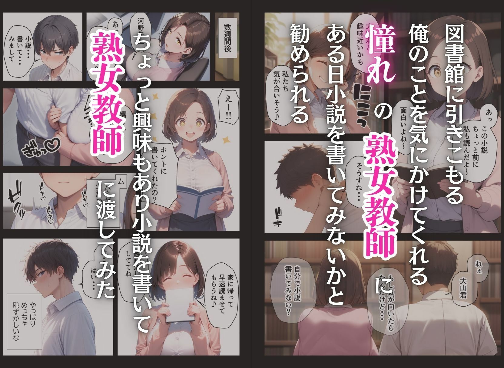 憧れのむちむち熟女教師と特別課外セックスで童貞卒業 画像1