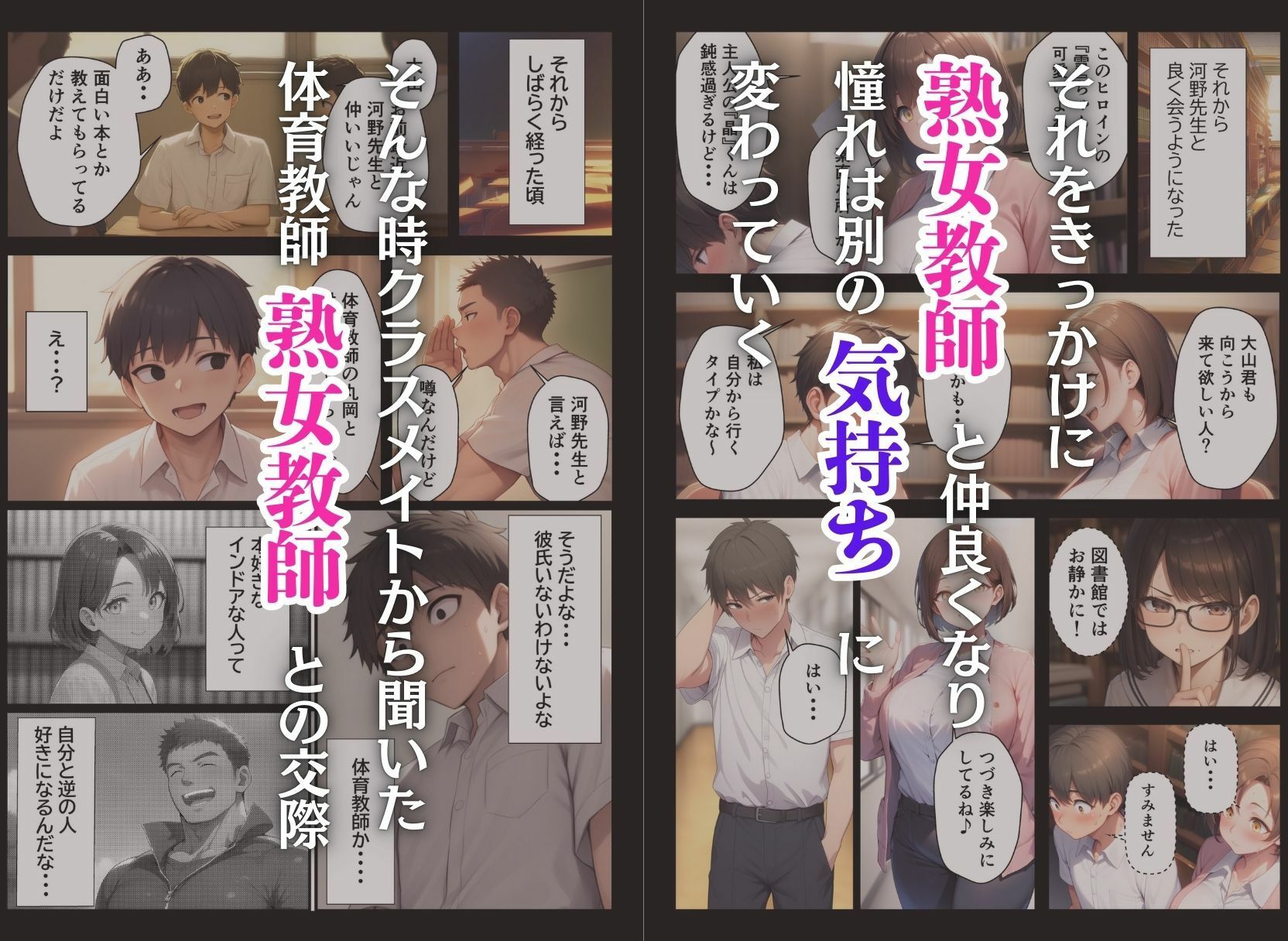 サンプル画像2:憧れのむちむち熟女教師と特別課外セックスで童貞卒業(まんまん屋) [d_657837]