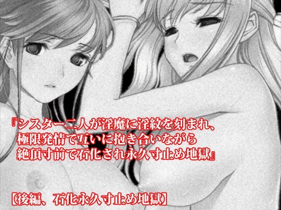 サンプル画像3:【前後編セット】『シスター二人が淫魔に淫紋を刻まれ、極限発情で互いに抱き合いながら絶頂寸前で石化され永久寸止め地獄』(淫乱テディベア) [d_657889]