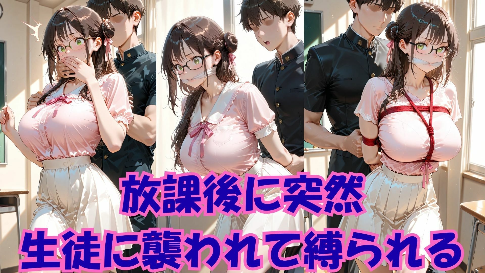 サンプル画像2:囚われの学園女教師 〜終わらぬ夜の調教〜(緊縛同人) [d_658100]