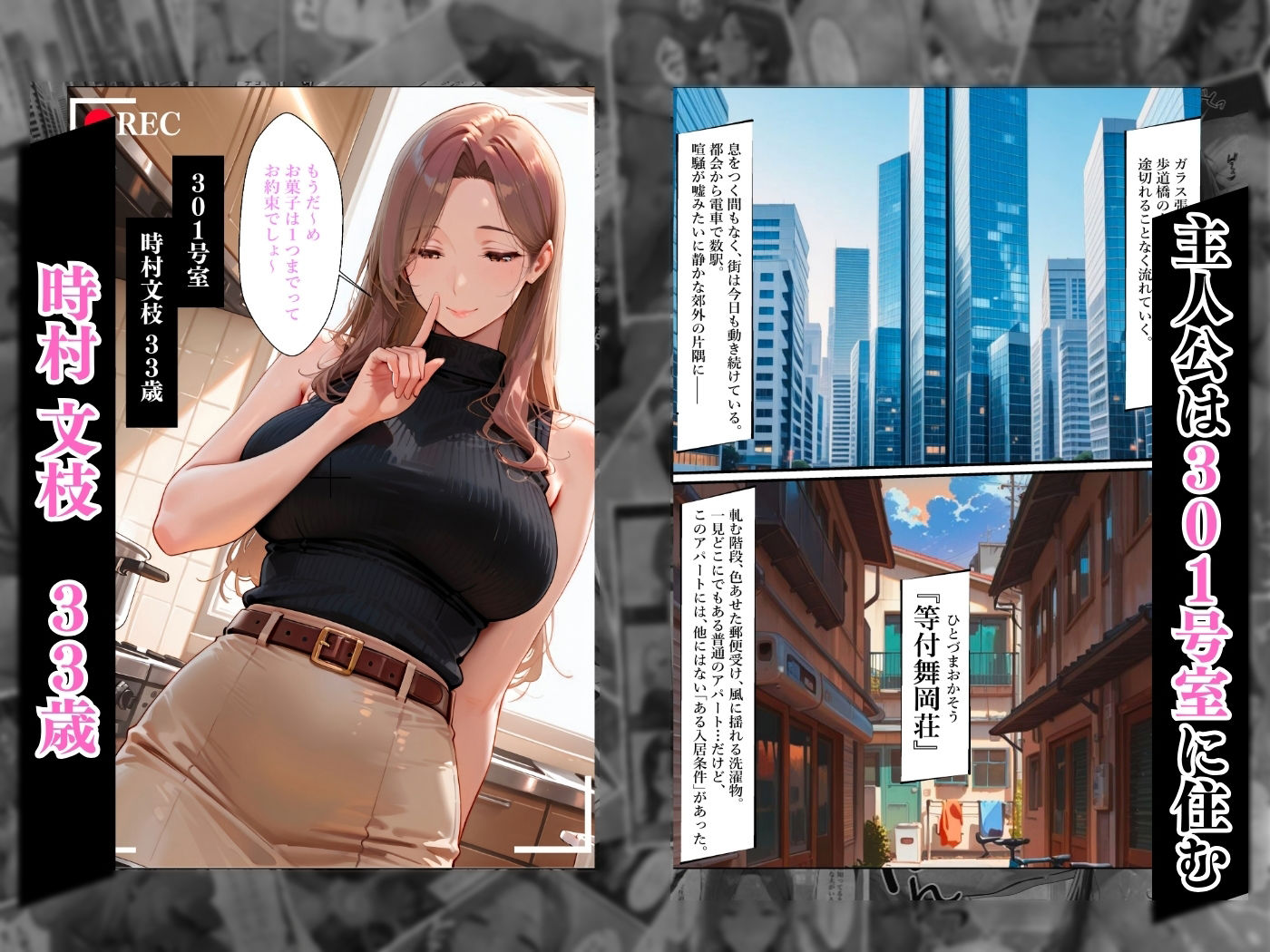 サンプル画像4:【4K高画質】人妻限定アパート 301号室 時村文枝 〜大家のペットになった日編〜(Uスタス) [d_658342]