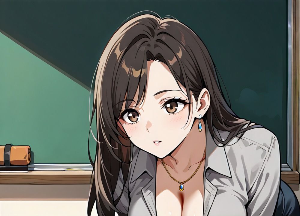 サンプル画像1:淫乱女教師NO.1〜憧れの先生とやり倒す！！(ミルクポテト) [d_658635]