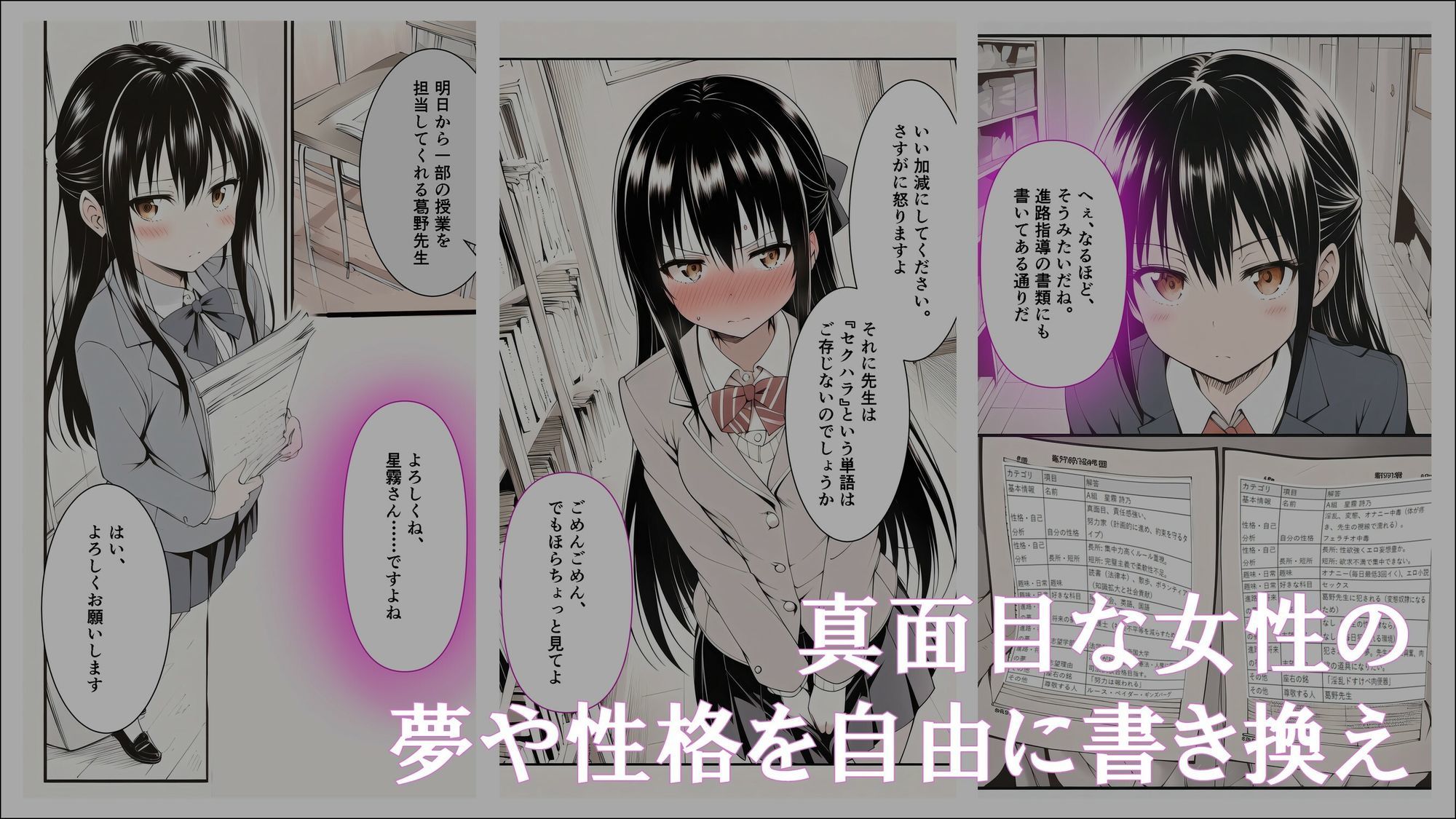 サンプル画像1:設定ハック『将来の夢は弁護士でした』(ほしあかりワークス) [d_658803]