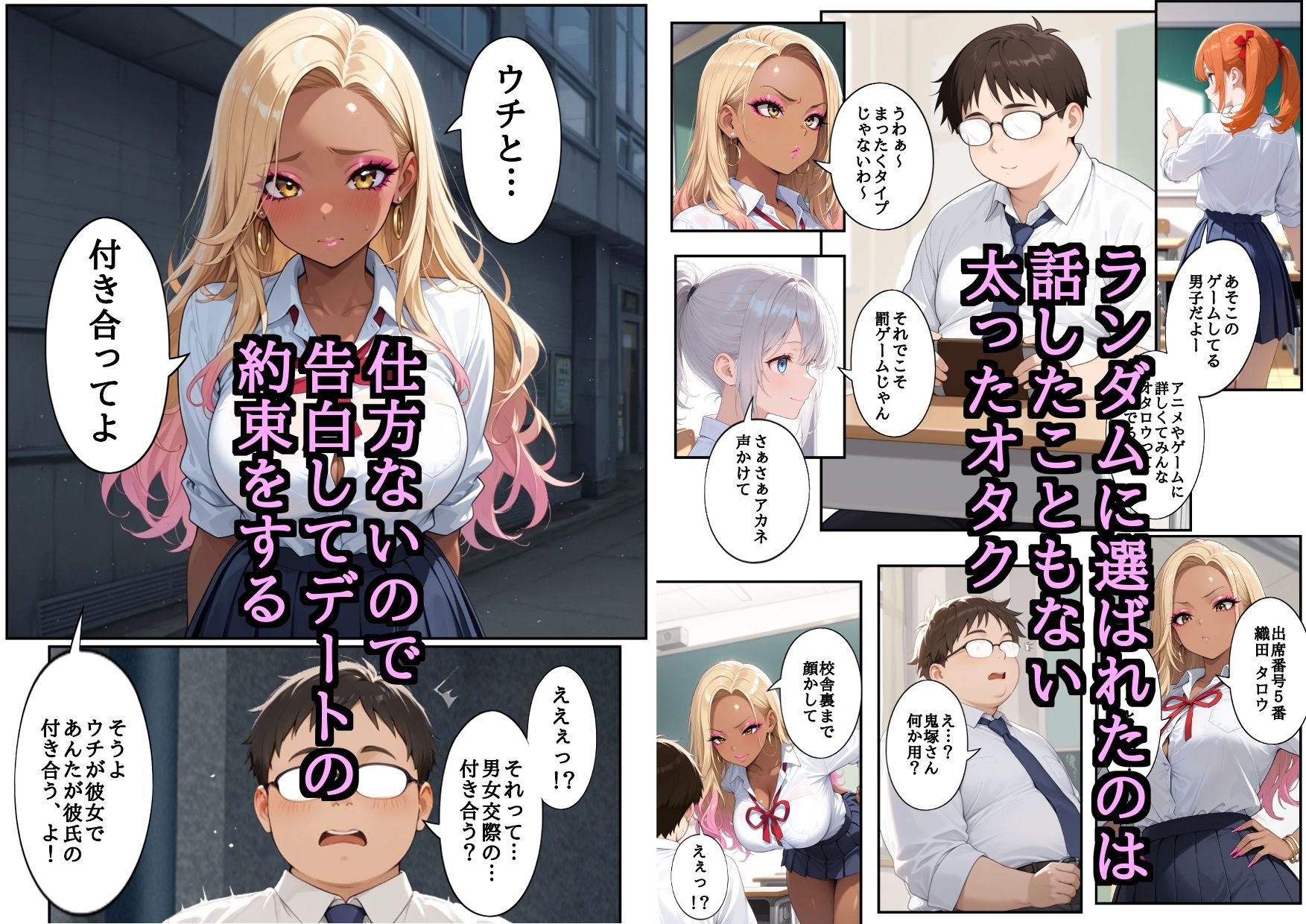 サンプル画像2:学園一ビッチと噂のギャルが罰ゲームでガチなオタクと付き合ったら…(第日研) [d_659010]