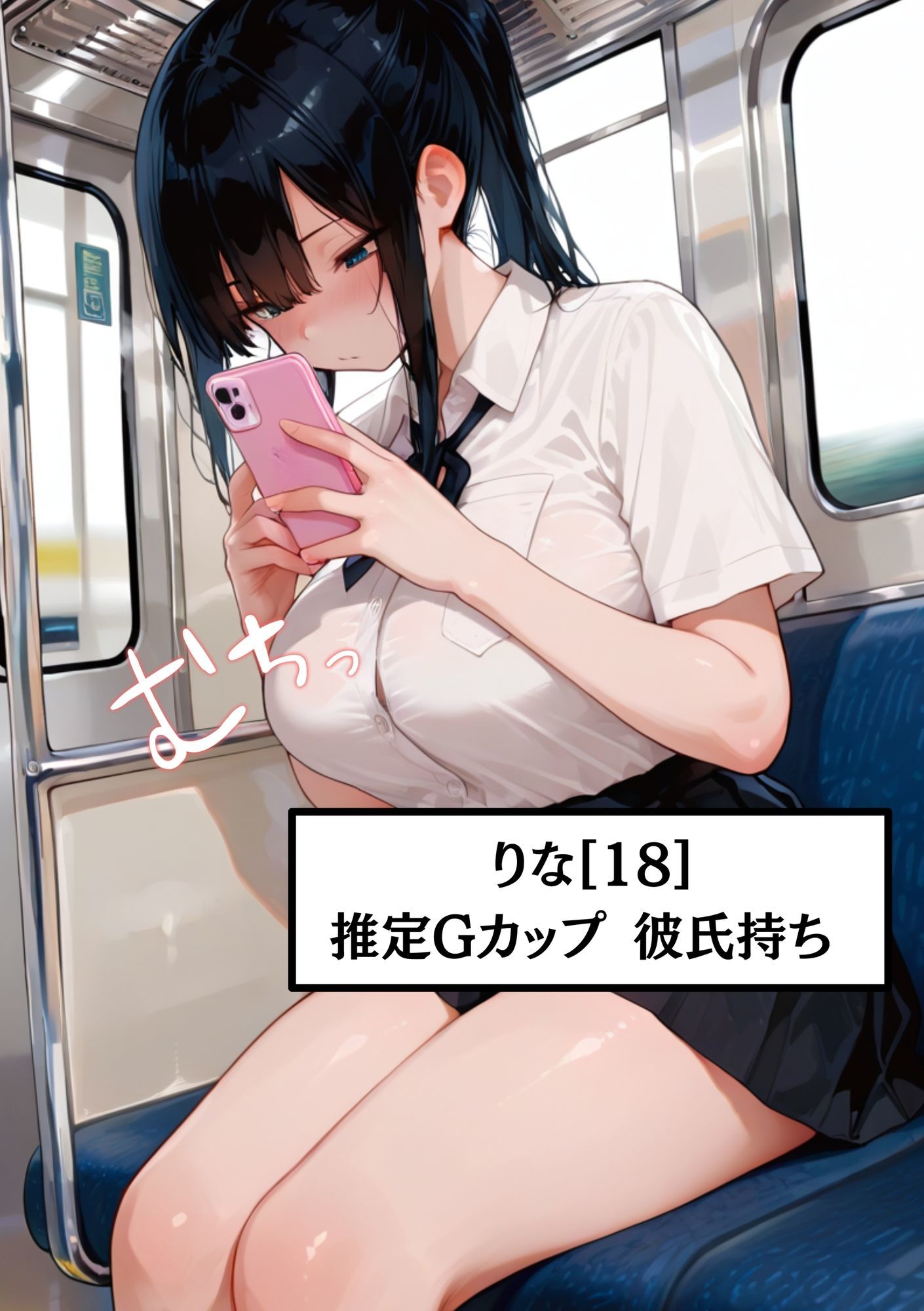 【彼氏持ち中出しNTR】彼氏持ちのりな［18］Gカップ女子校生を電車でNTR｜中出しダメって言われても分からせ中出し孕ませ 画像1