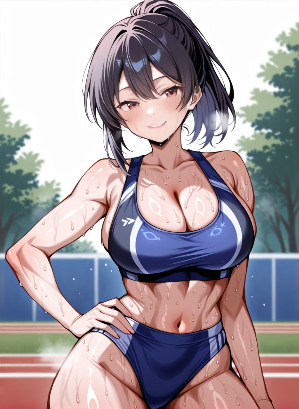 巨乳美女と運動  陸上競技編 画像1