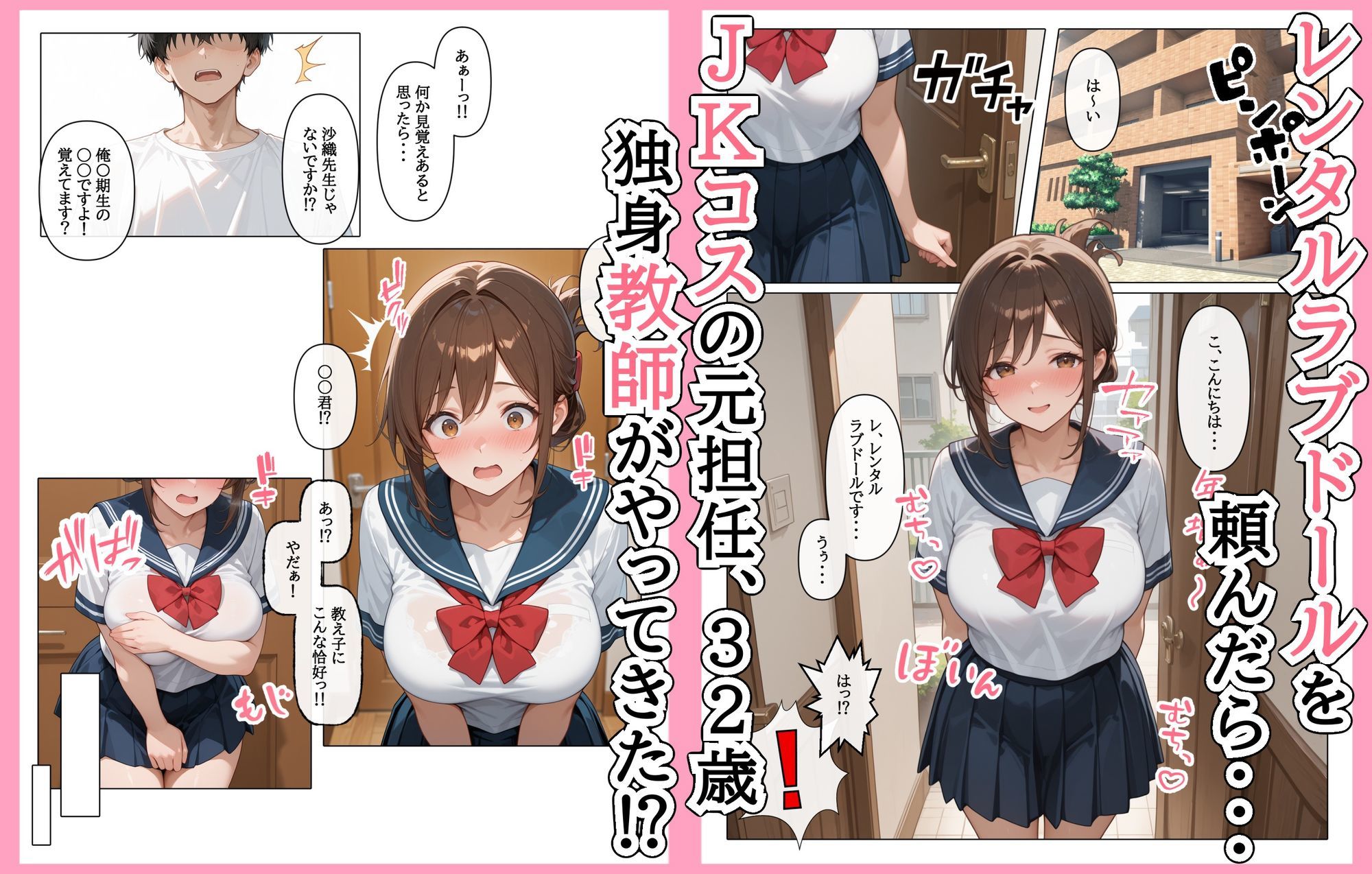 ラブドール頼んだら、JKコス教師が来た 画像1
