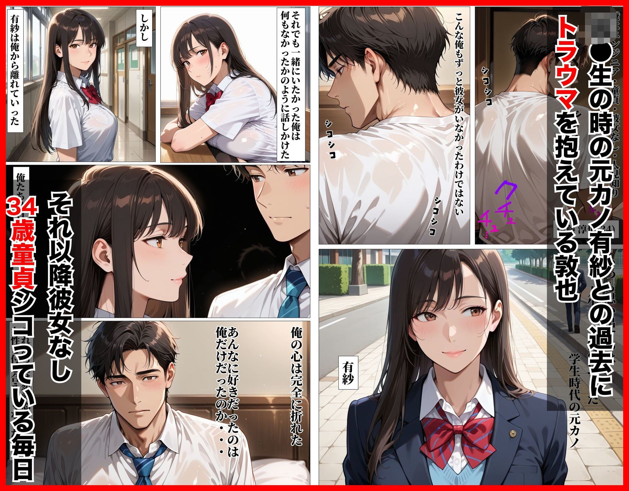 サンプル画像1:人妻になった巨乳元カノで童貞卒業した話(べもすけ) [d_663592]