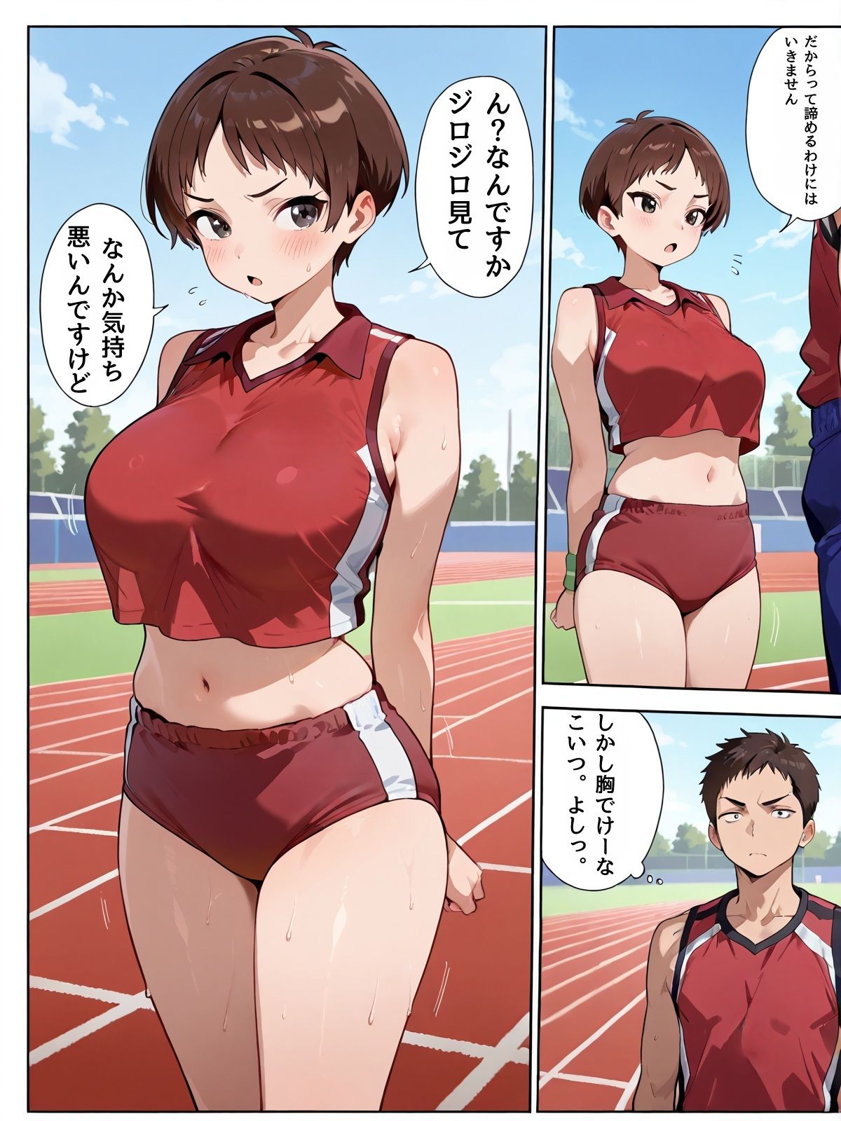 強気な陸上部女子が生中出しで子宮開発されて堕ちる汗だくエッチ 画像1