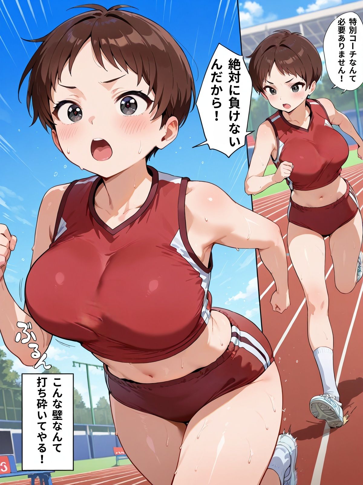 強気な陸上部女子が生中出しで子宮開発されて堕ちる汗だくエッチ 画像2