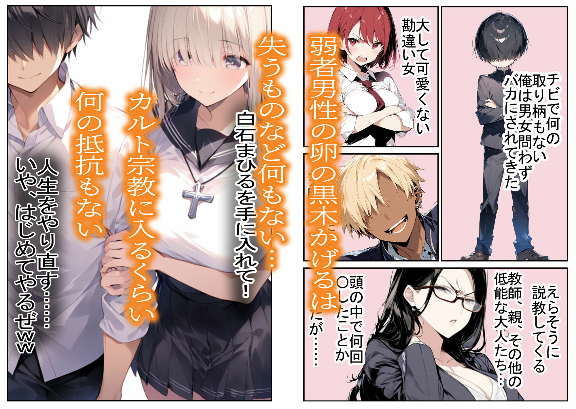 サンプル画像5:カルト宗教の巨乳同級生と付き合ってヤリまくる話(MMMサイズ) [d_663770]