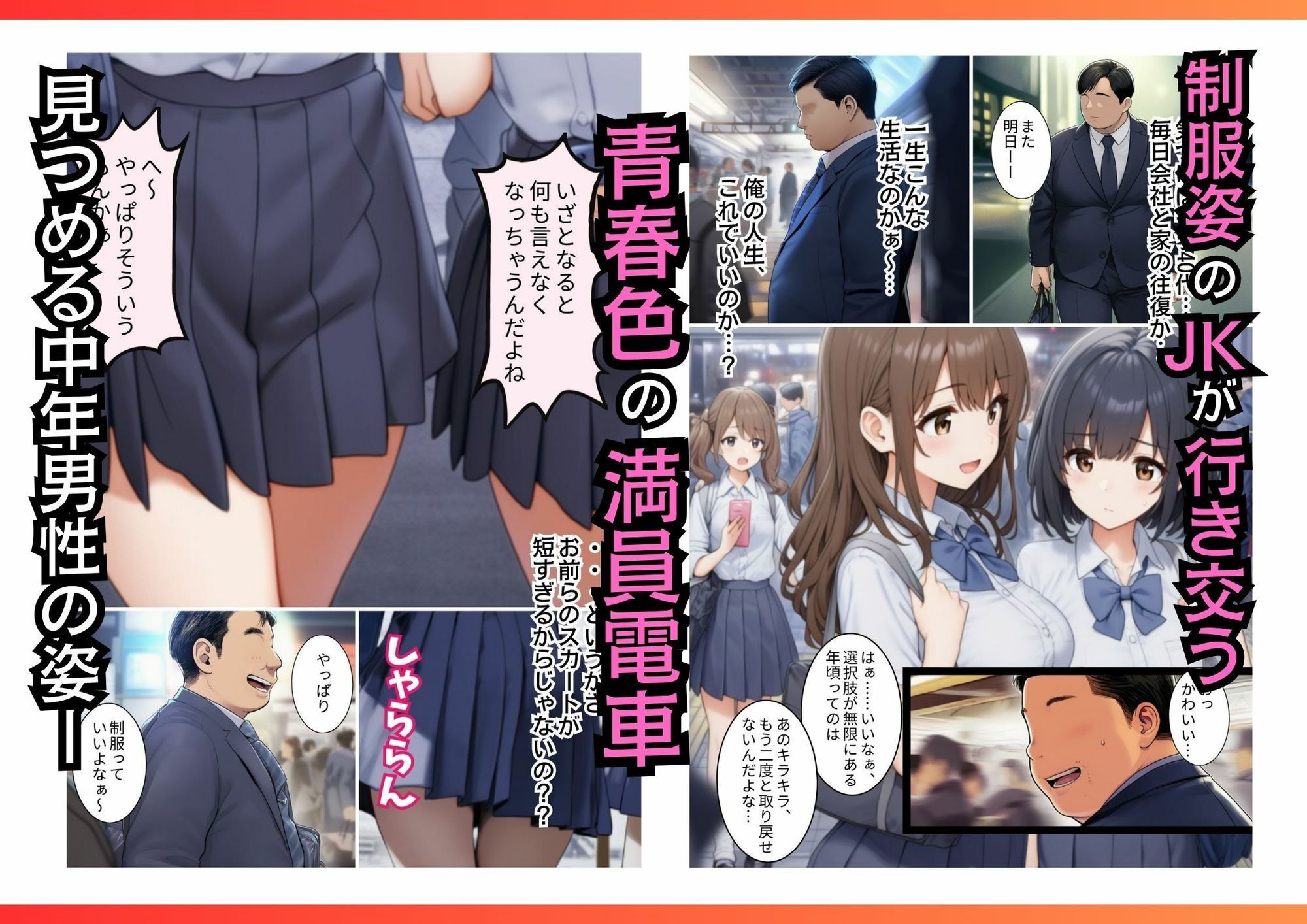 サンプル画像1:とらぶる痴●！春菜と唯と電車エッチしちゃう話(AI欲イラスト屋さん：わんたんめん) [d_663788]