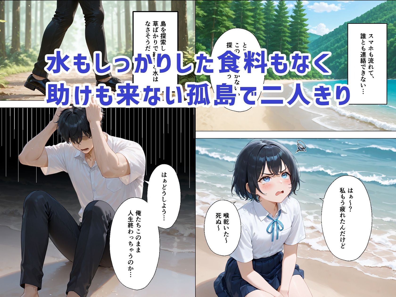 サンプル画像2:ツンデレギャルと無人島で2人きりになったらエッチしかすることがない(ぱらだいす) [d_664655]