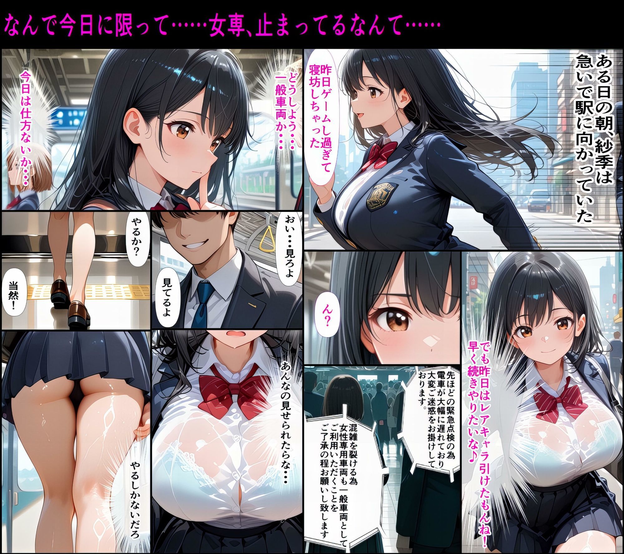 サンプル画像1:集団痴●に壊された朝 〜無許可の中出し・何度もイかされ続けるJK〜(東京プレミアムセントラル) [d_664773]