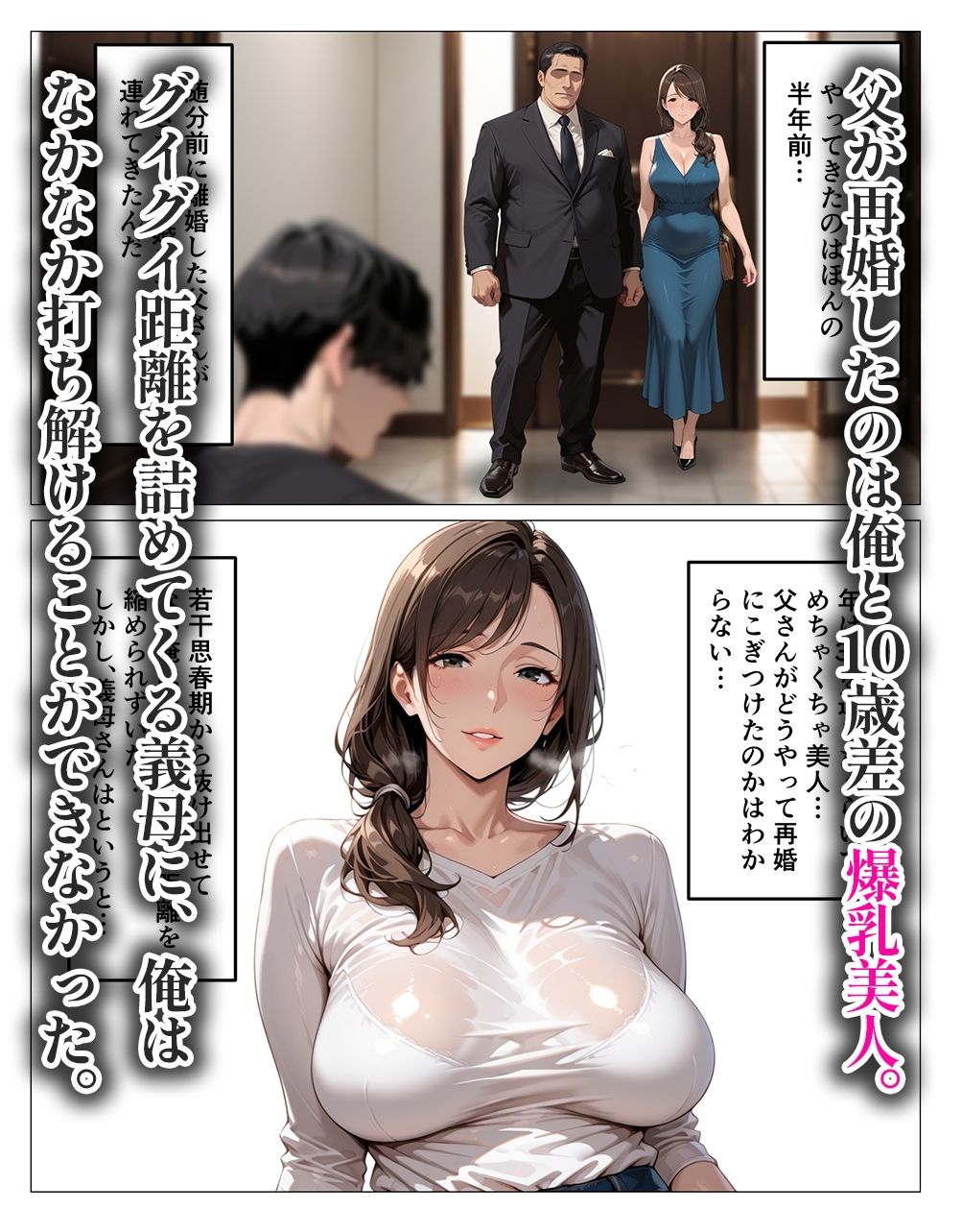 グイグイくる爆乳義母の授乳手コキでヌかれて中出しが止まらない 画像1