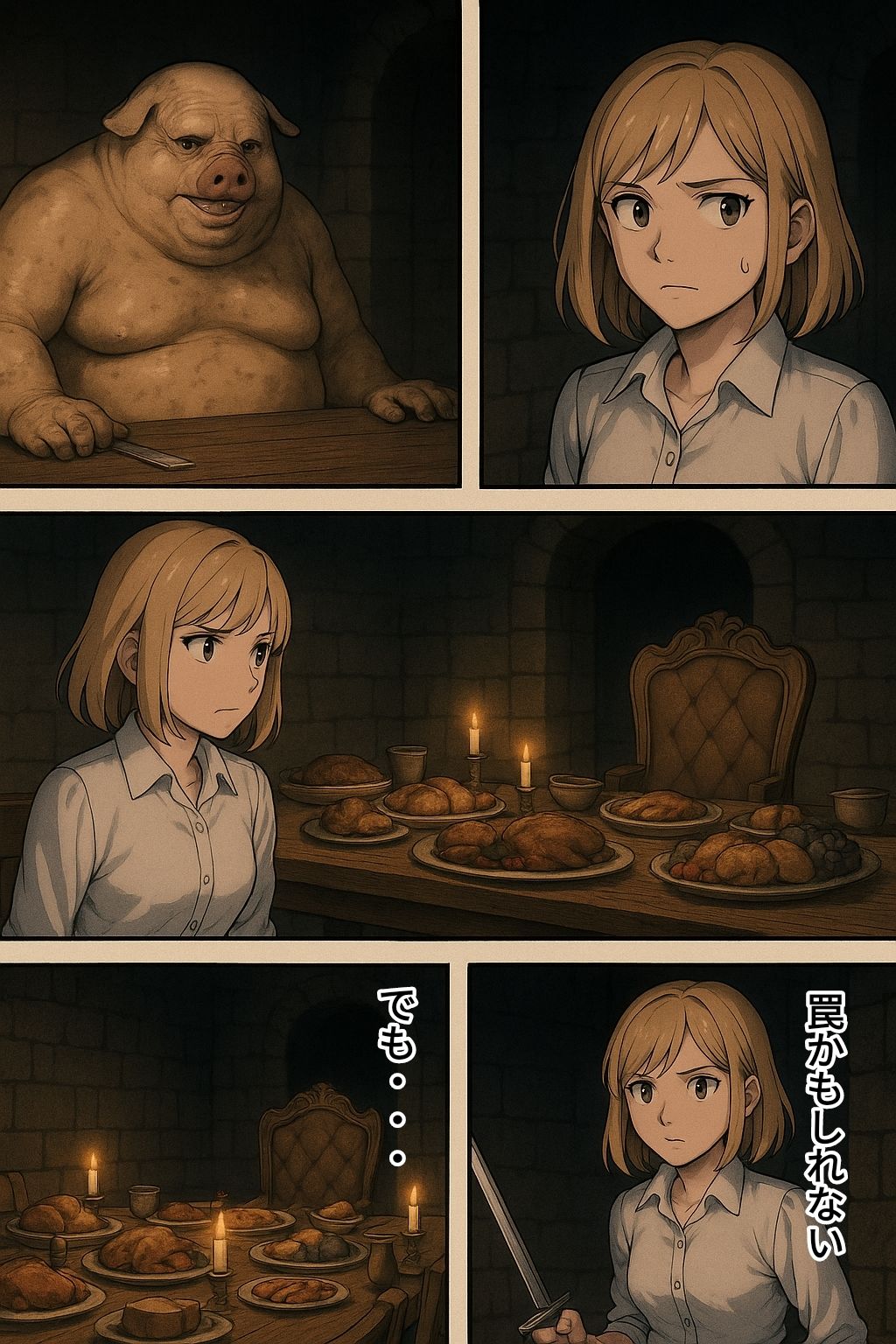 サンプル画像5:女冒険者の地下迷宮探索2（蟲姦、豚姦、オーク、ダークファンタジー）(dia202503) [d_665998]