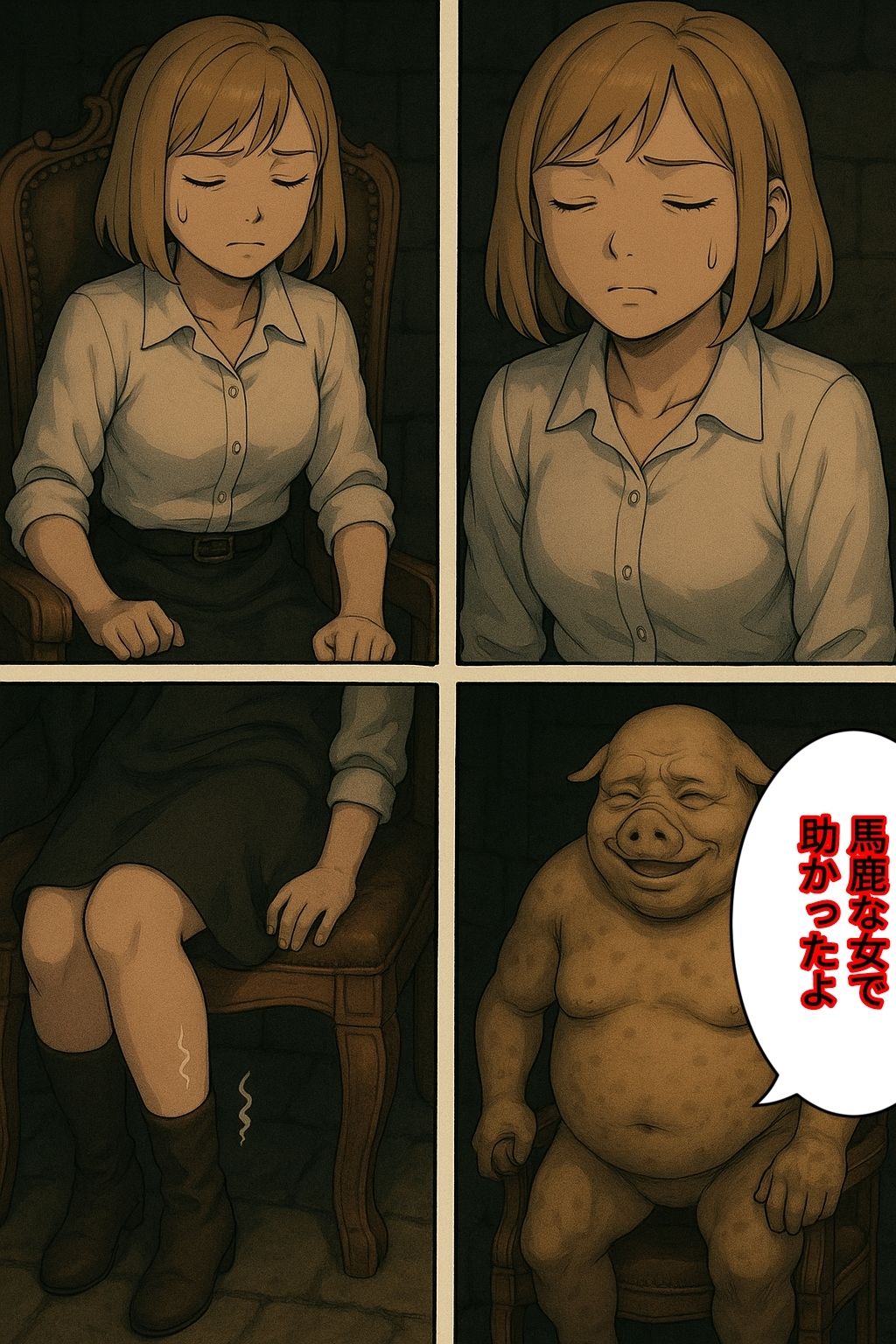 サンプル画像6:女冒険者の地下迷宮探索2（蟲姦、豚姦、オーク、ダークファンタジー）(dia202503) [d_665998]