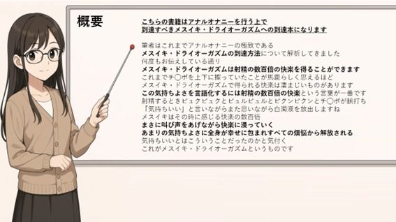 サンプル画像6:これ一冊で完璧 アナルオナニー完全版 ドライ・メスイキ・乳首イキ 全てを網羅した究極攻略本   どこにもないメスイキを言語化した唯一の教本 IZUMIが贈る究極のアナルオナニー攻略本 メスイキ目指したいならこれ1冊で全て完結    ※この記事は5万文字を超える長編になっています   書店で売られている参考書レベルの内容になっていますので   本気でメスイキ・ドライオーガズムを得たい方にお届けしております(メスイキ？ドライオーガズム？研究所) [d_666210]