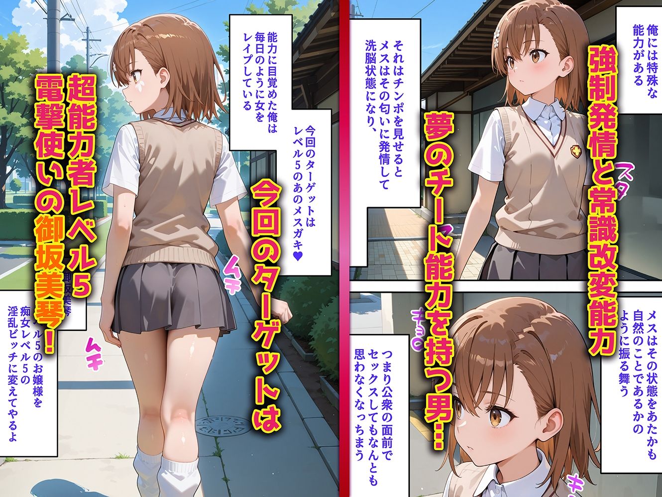 サンプル画像1:母娘姦  御坂親子編(ぴーちかくてる) [d_666487]