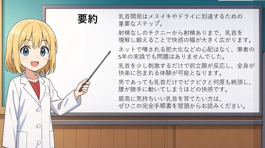 サンプル画像3:乳首開発しないなんてもったいない！ 最高に気持ちいい乳首を育てる この世でたった一つの 完全乳首開発手順書  メスイキできる乳首開発の専門書 どこにもない乳首に特化した解説書 本気で乳首開発するならこれ1冊で全て完結(メスイキ？ドライオーガズム？研究所) [d_666535]