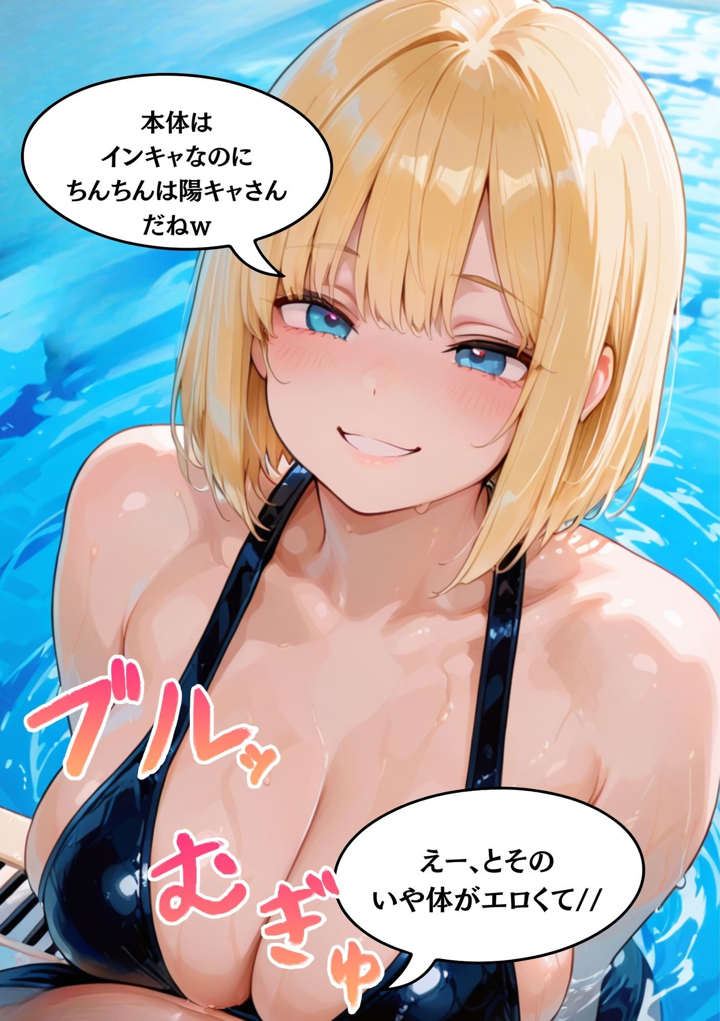 サンプル画像2:【ビッチすぎる外国人と濃厚SEX】部活中に外国人痴女巨乳ソフィア［18］Hカップスク水のまま中出し(白乳美もも先輩) [d_666682]