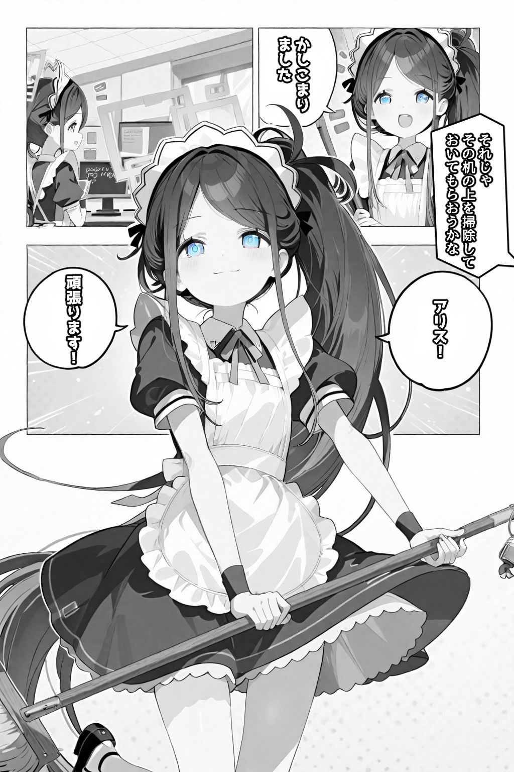 サンプル画像2:メイドはご奉仕するのが仕事です！(AImoral) [d_667074]