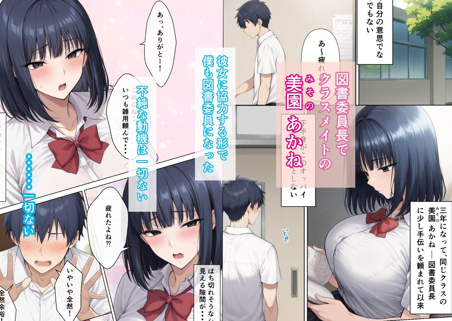 サンプル画像1:クラスの巨乳図書委員長はお義姉ちゃん(ステラぴんく) [d_667737]