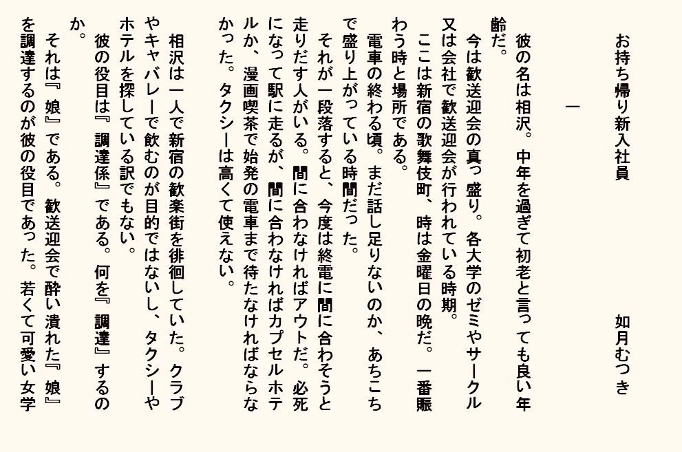 サンプル画像1:小説  お持ち帰り新入社員(如月むつき) [d_668170]