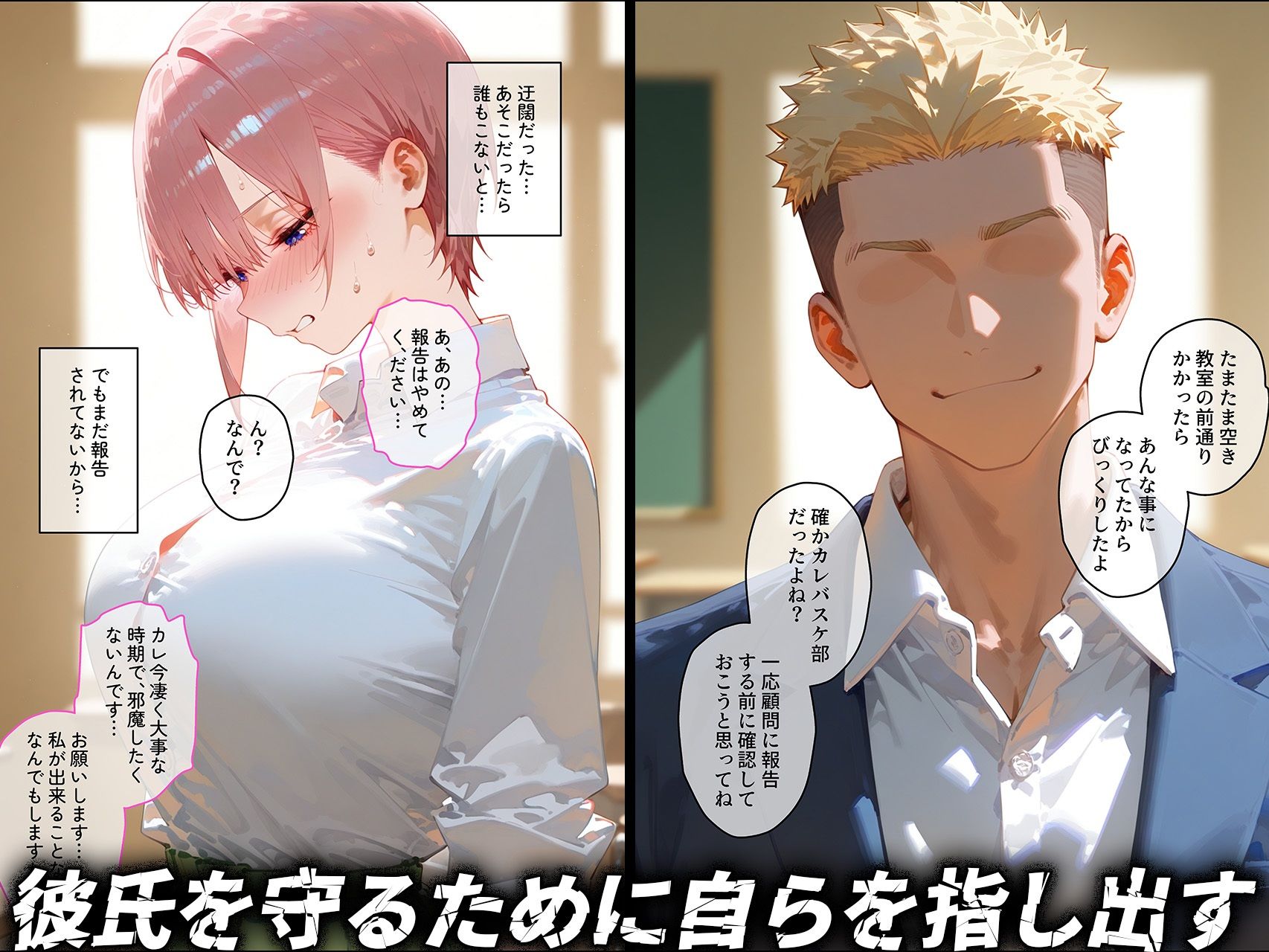 サンプル画像3:【中野 〇花】俺の大好きな清楚彼女が寝取られ快楽堕ちする話(NTR王) [d_668477]