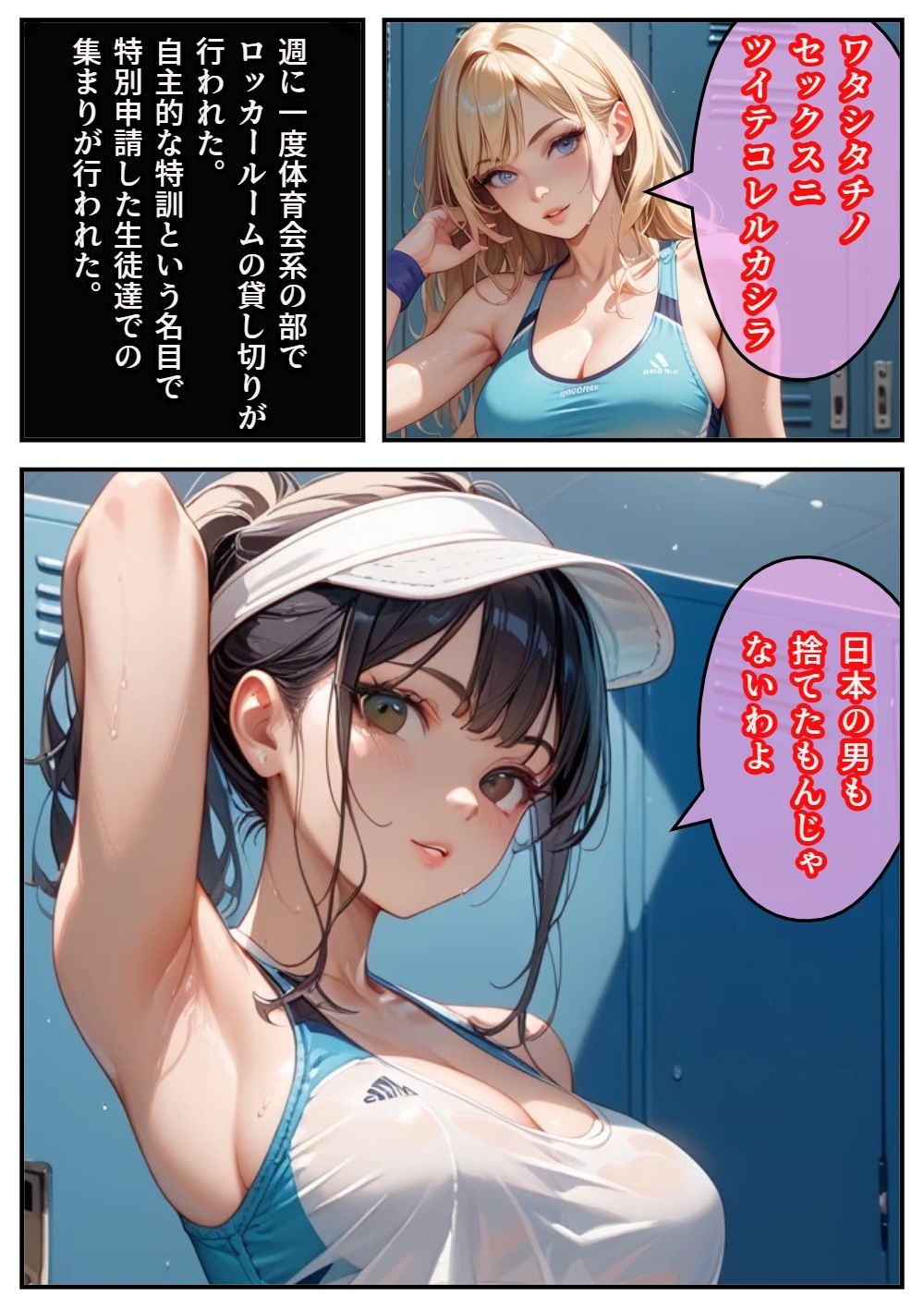 サンプル画像2:ロッカールーム貸し切りSEX2(アニメ雷土音) [d_669337]