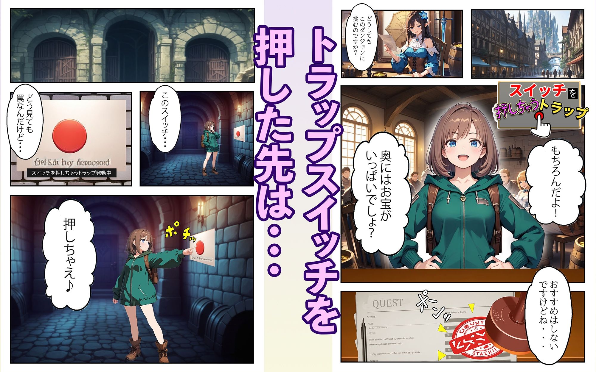 サンプル画像1:スイッチを押しちゃうトラップ(右王左王) [d_669836]