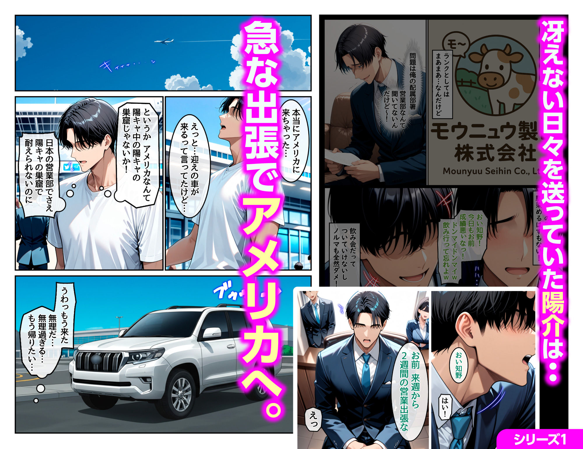 サンプル画像1:【総集編】ホームステイ先の爆乳ブロンド美女に雌牛コスで誘惑されてイチャラブ種付け生活(ハレノヒ) [d_669883]