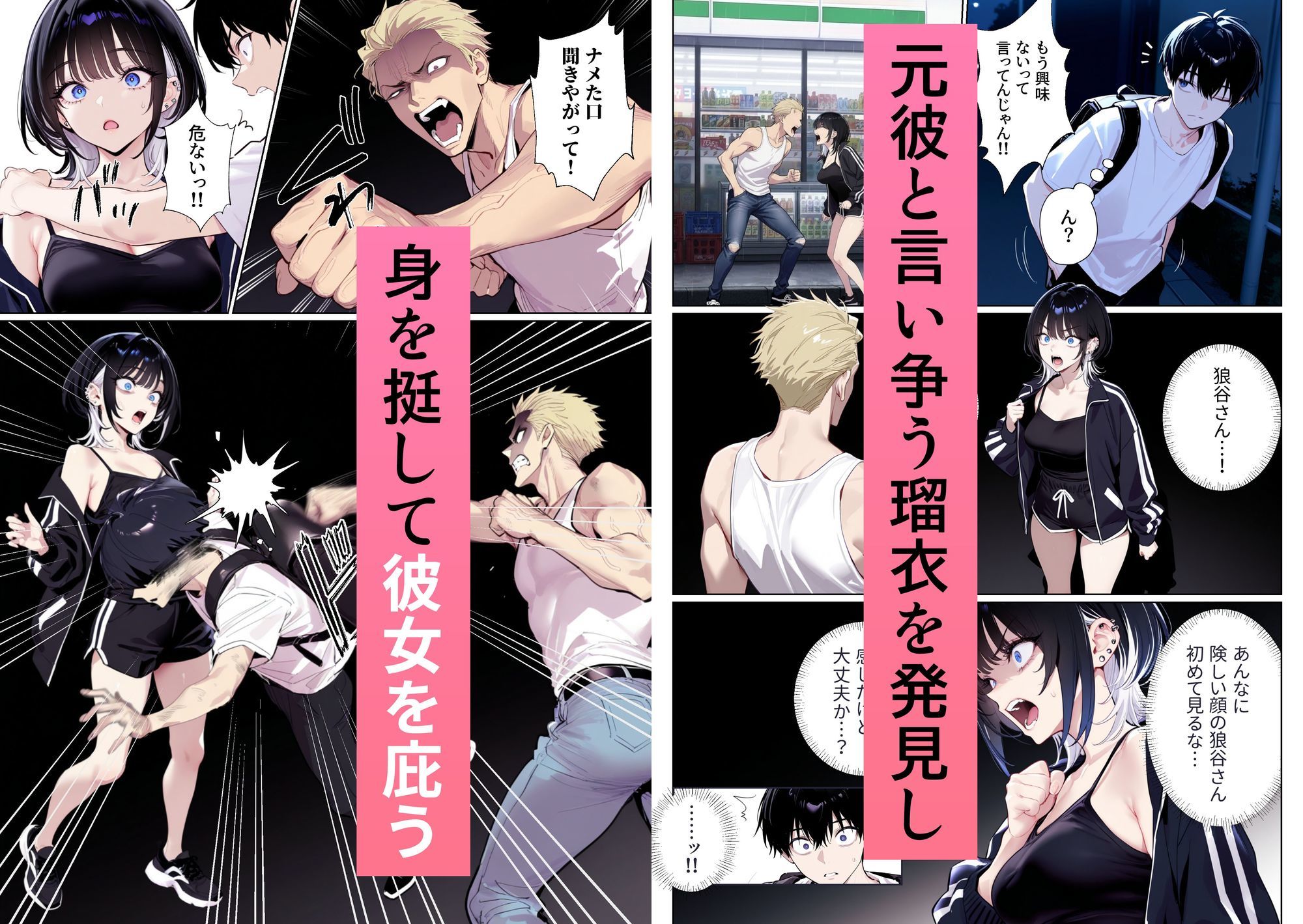 サンプル画像4:ウルフな彼女を庇ったら目一杯抱かせてくれました(ニーハイ堂) [d_669889]