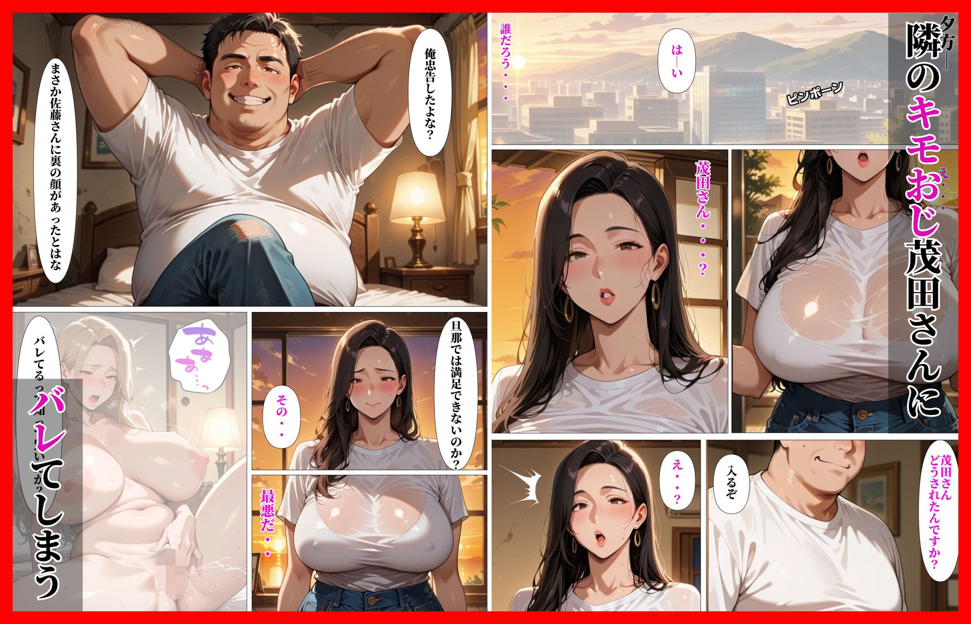 サンプル画像4:隣の巨乳人妻のエロ配信がキモおじにバレてNTR堕ち(べもすけ) [d_671427]