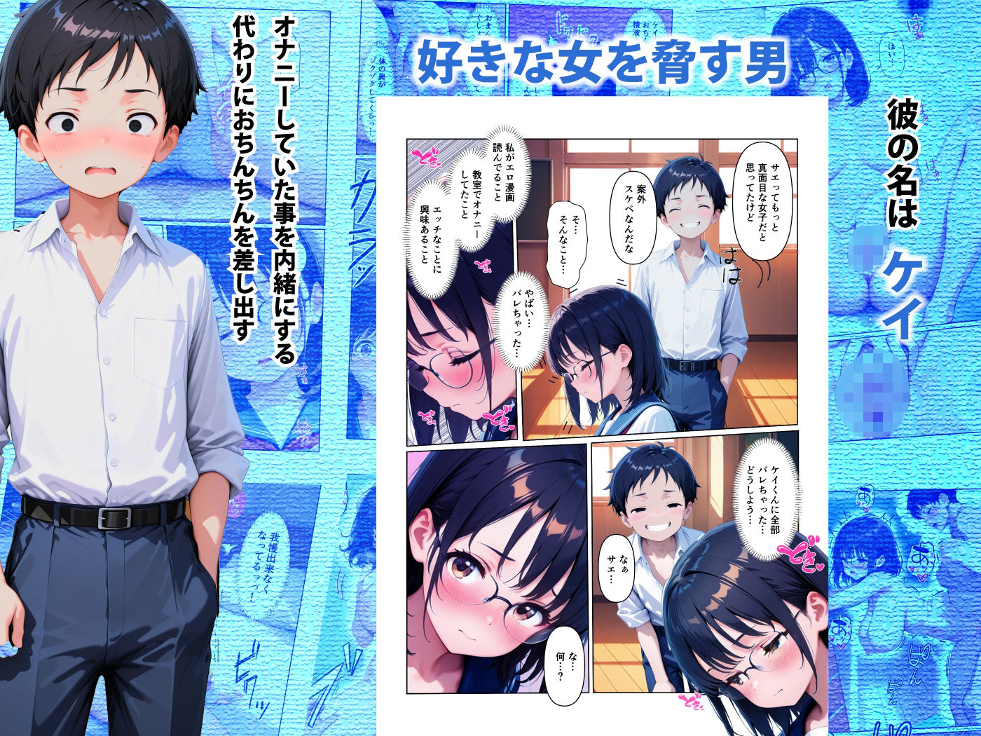 サンプル画像2:地味女子が放課後でオナっていたら同級生に見られた件(スクールパラダイス) [d_671740]