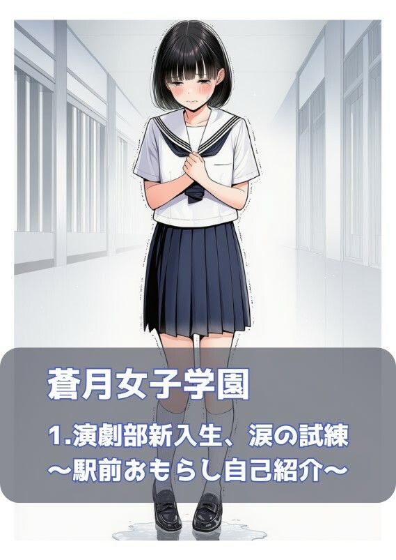 サンプル画像1:蒼月女子学園 演劇部新入生、涙の試練 〜駅前おもらし自己紹介〜(Oboro Nights) [d_672727]