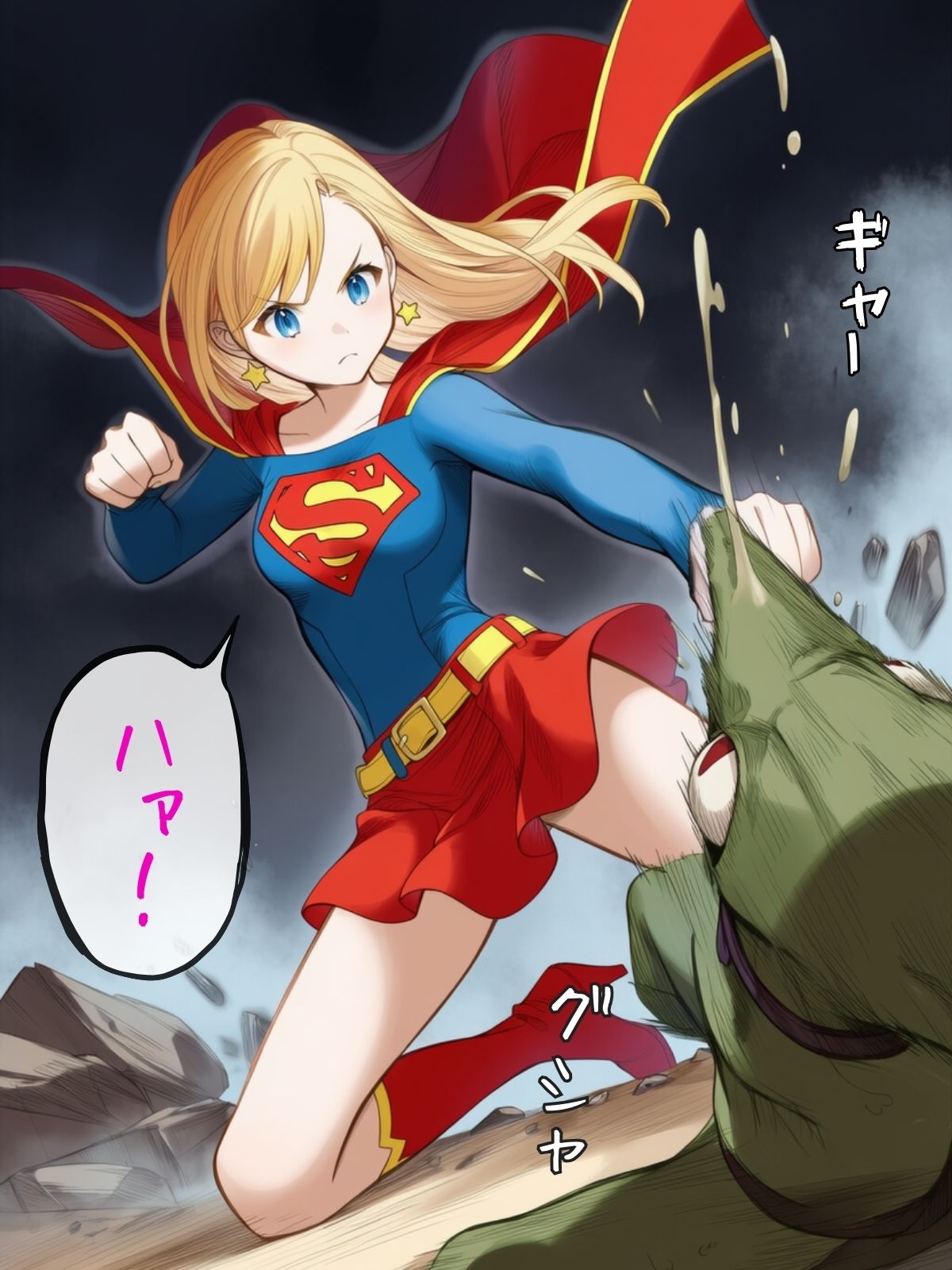 サンプル画像2:ヒロイン討伐No，3 スーパーヒロイン カレン(れい@AIフェチ絵) [d_673395]