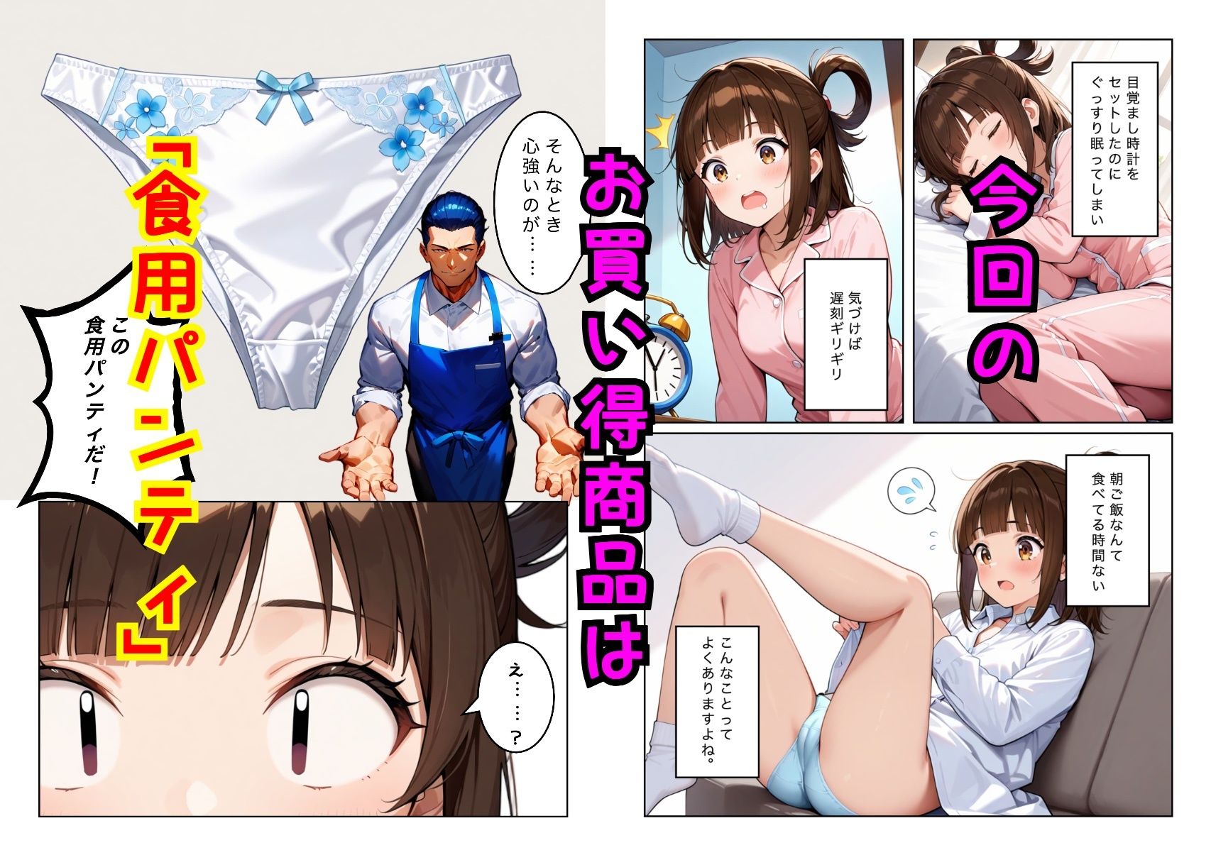 サンプル画像2:通販番組で食用パンティを販売したら放送事故とんでもないことになった話(パンティ大佐) [d_673473]