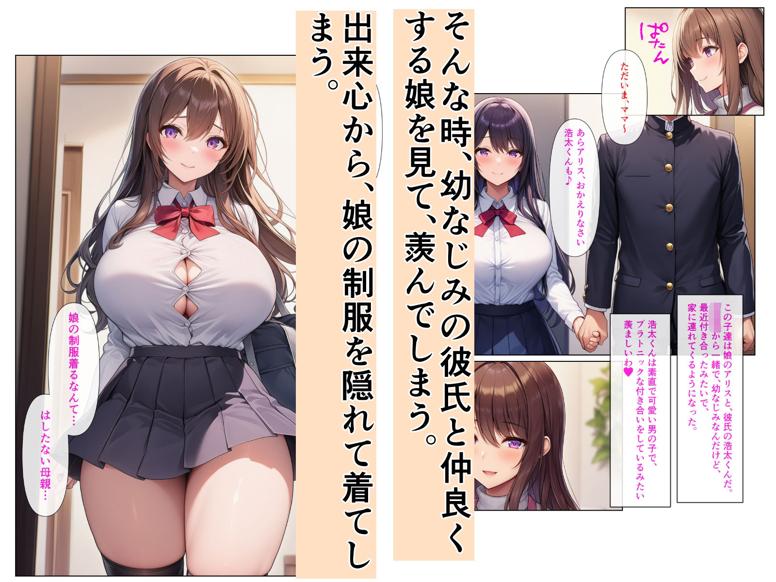 サンプル画像2:清楚系アラフォー人妻は欲求不満で娘の彼氏とらぶらぶえっちする話(ぬぽぬぽらぼ) [d_673546]